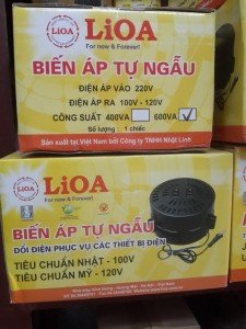 mua đổi nguồn lioa vào 220v ra 100v 110v 120v tại long biên Hà Nội