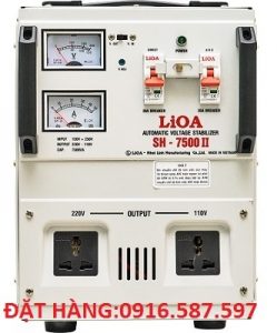 ỔN ÁP LIOA SH-7500II,LIOA 7,5KVA DÂY ĐỒNG XỊN